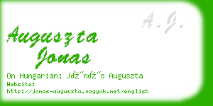 auguszta jonas business card